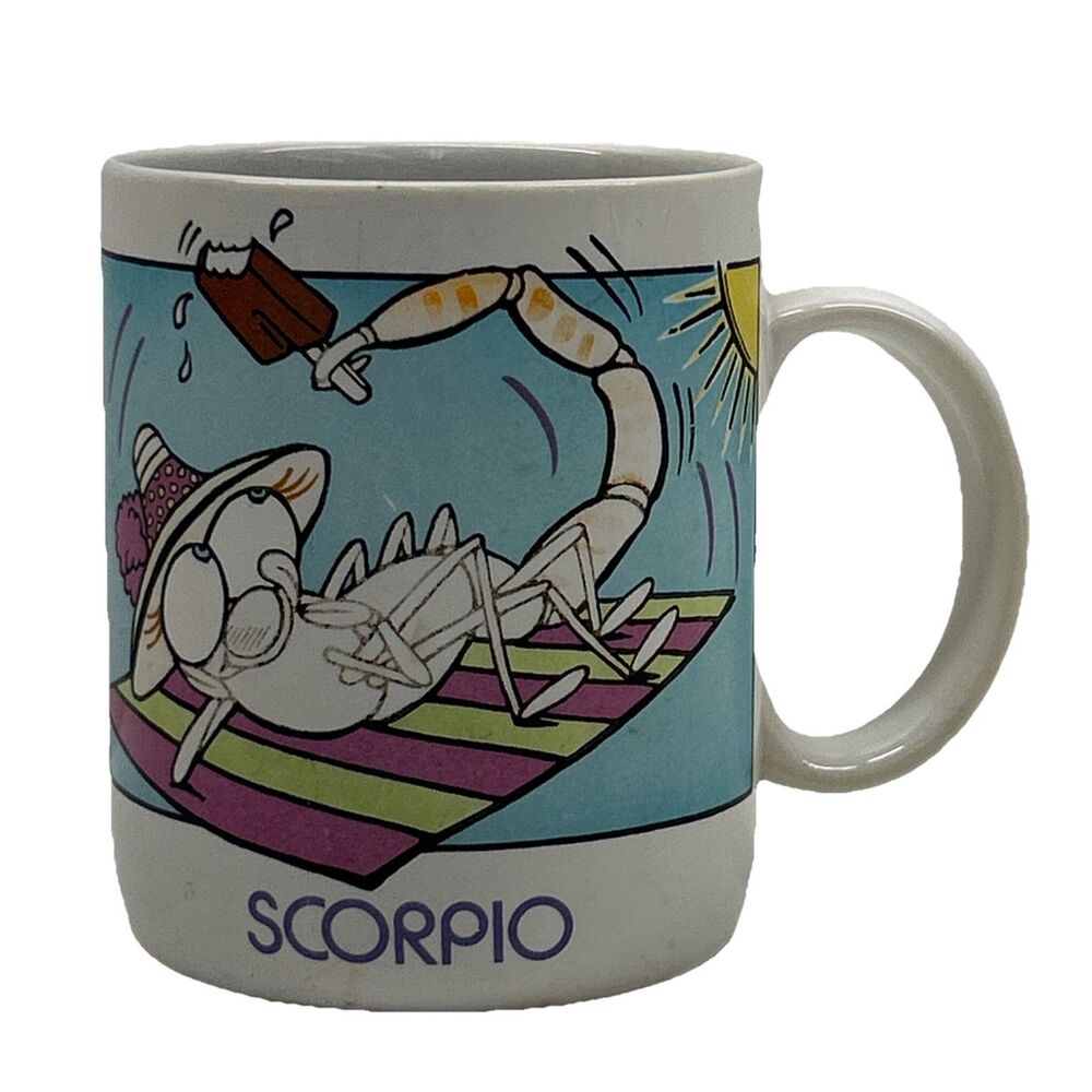 Vintage Scorpio Zodiac Coffee Cup Mug with‎ Personality Traits